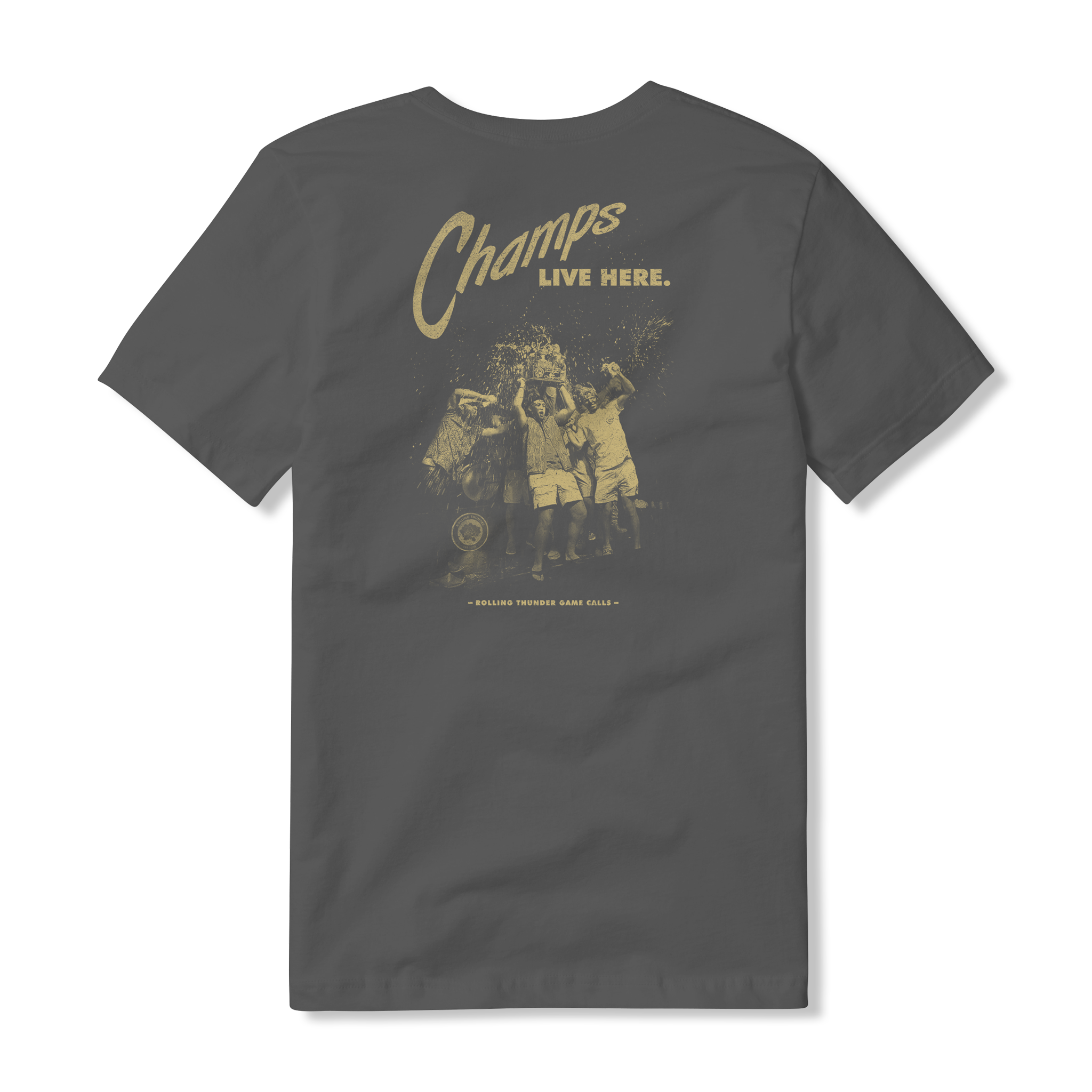 Champs Live Here Beer Shower Tee S/S