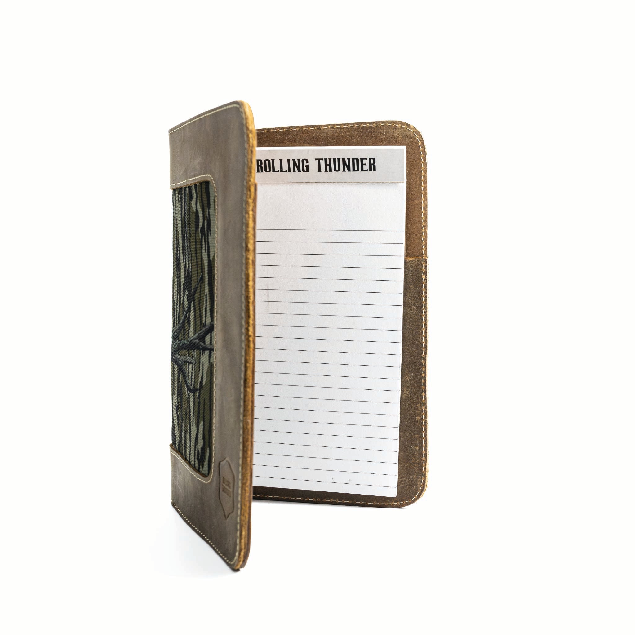 Leather Portfolio with Mossy Oak® In-lay (5"x8" Notepad)