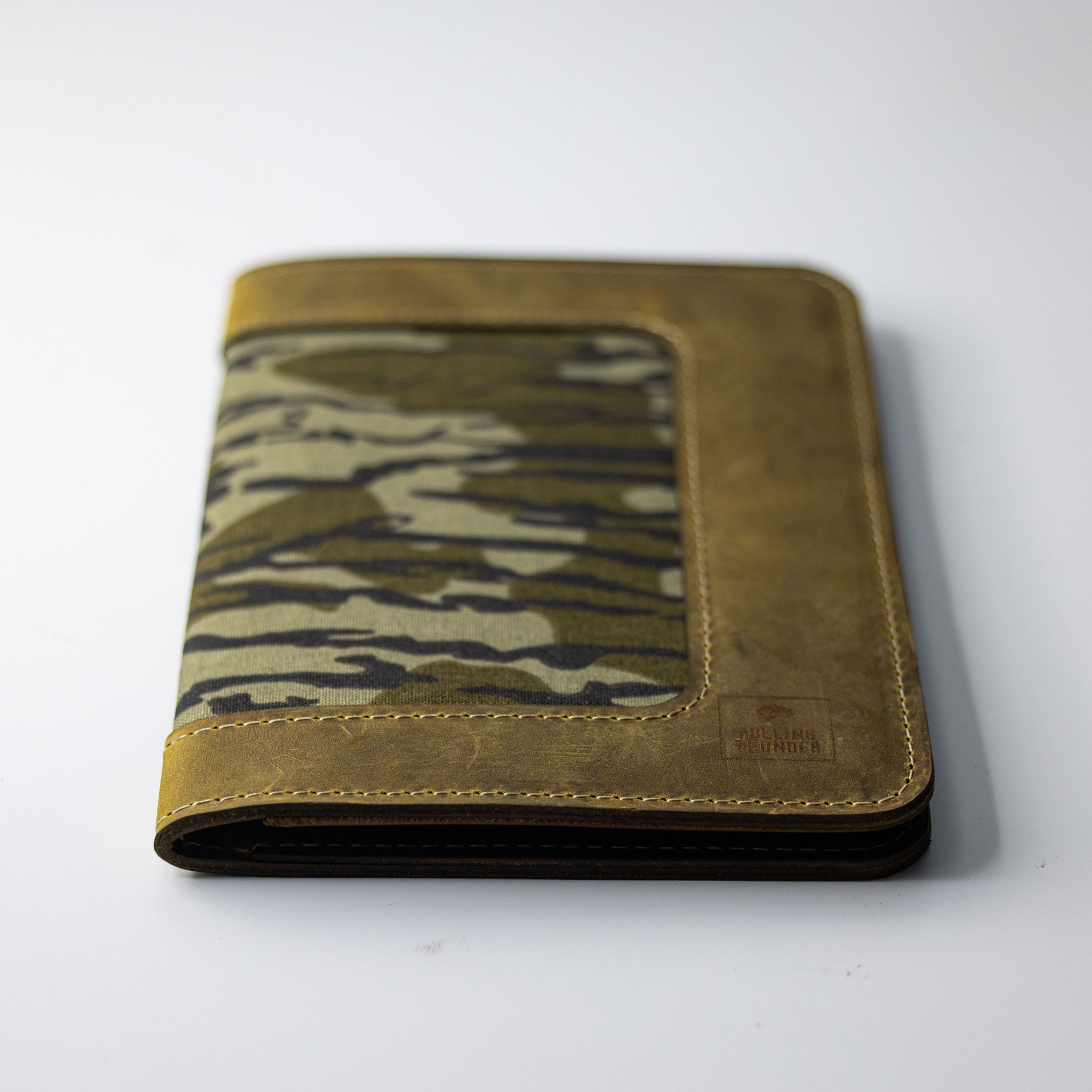 Leather Portfolio with Mossy Oak Original Bottomland In-lay (5"x8" Notepad)