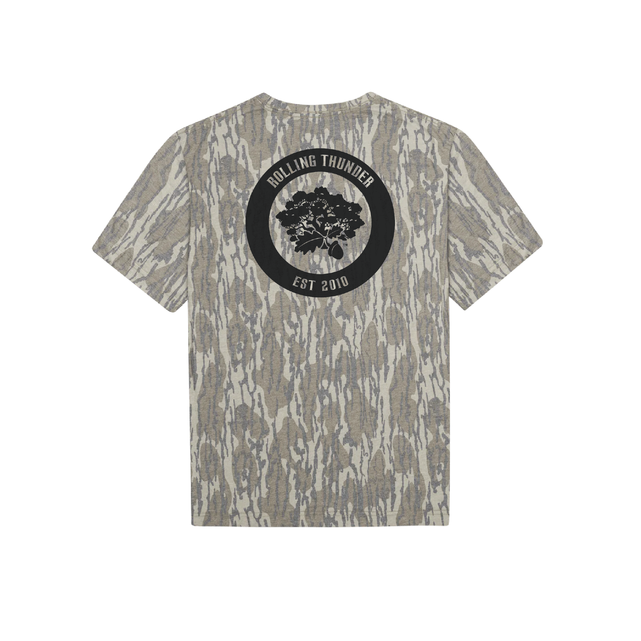 Youth Distressed Patch Logo Tee - Washed Out Bottomland