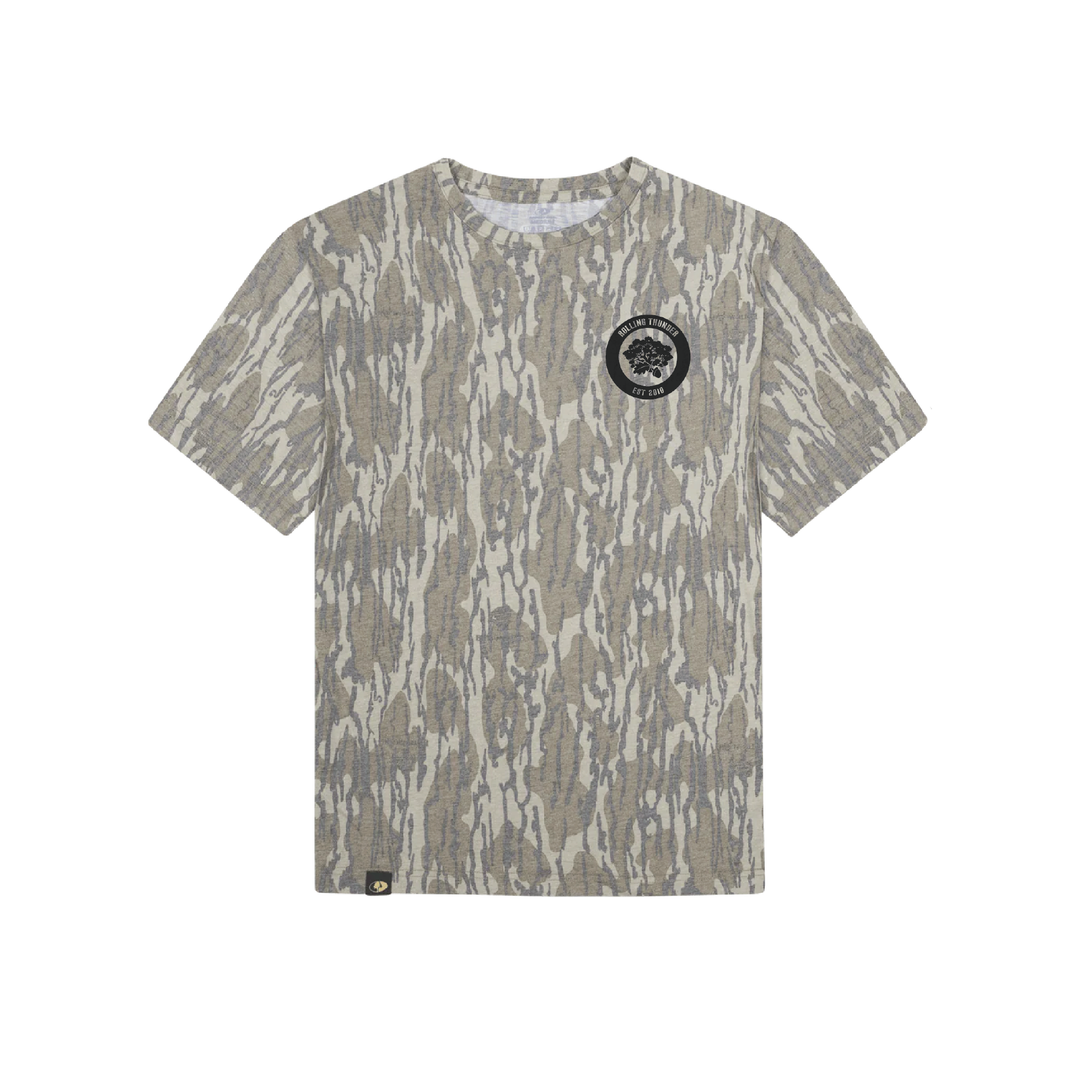 Youth Distressed Patch Logo Tee - Washed Out Bottomland