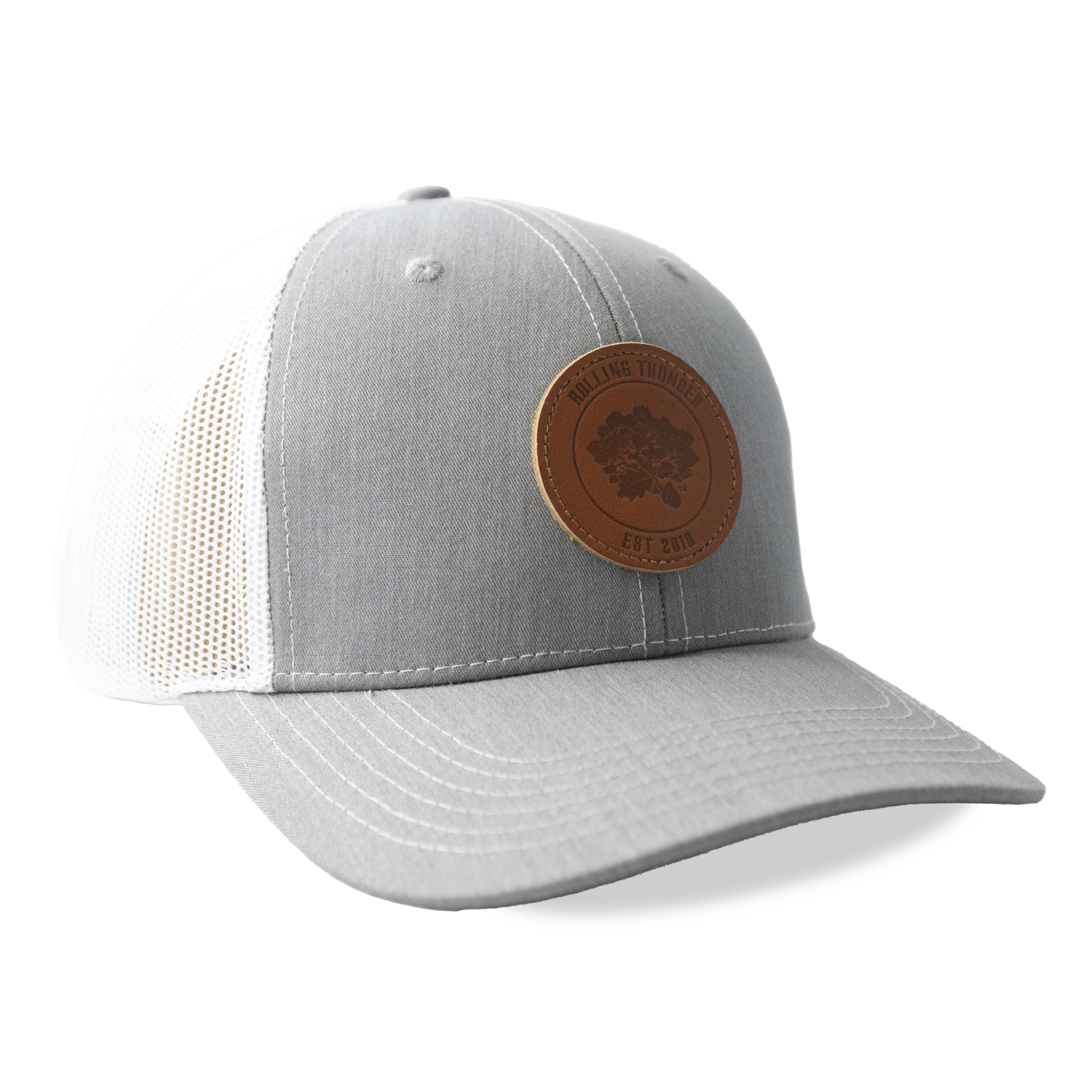 Leather Patch 6 Panel Trucker Hat