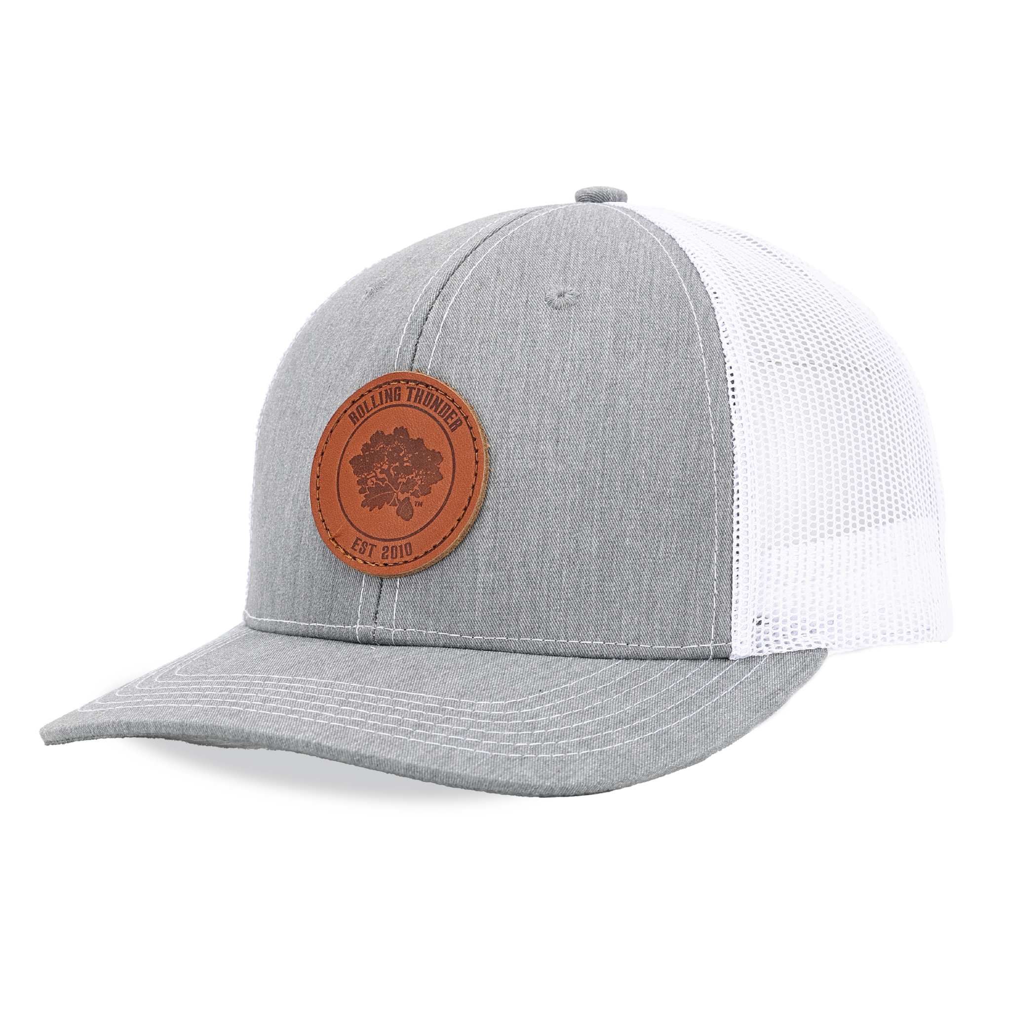 Leather Patch 6 Panel Trucker Hat