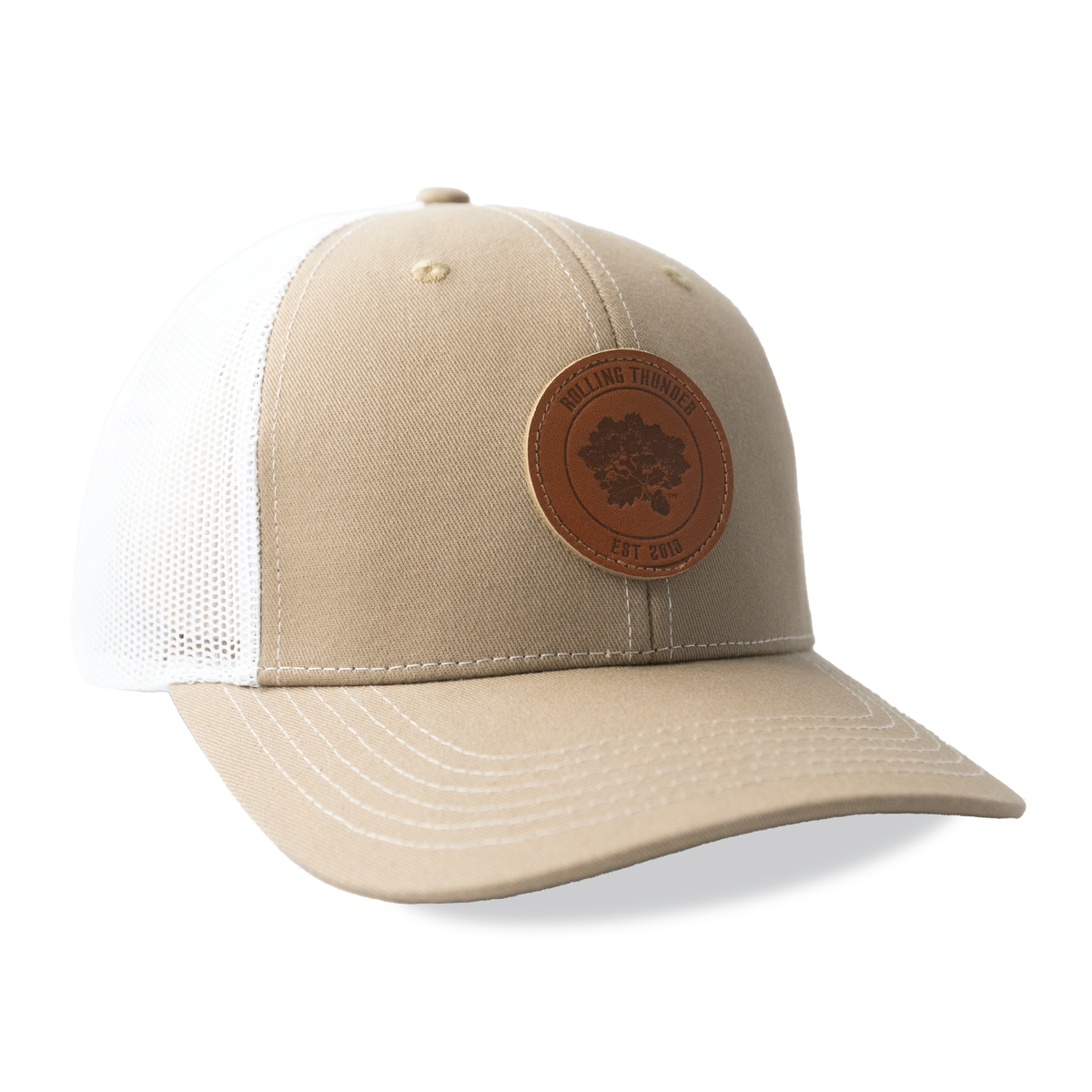 Leather Patch 6 Panel Trucker Hat