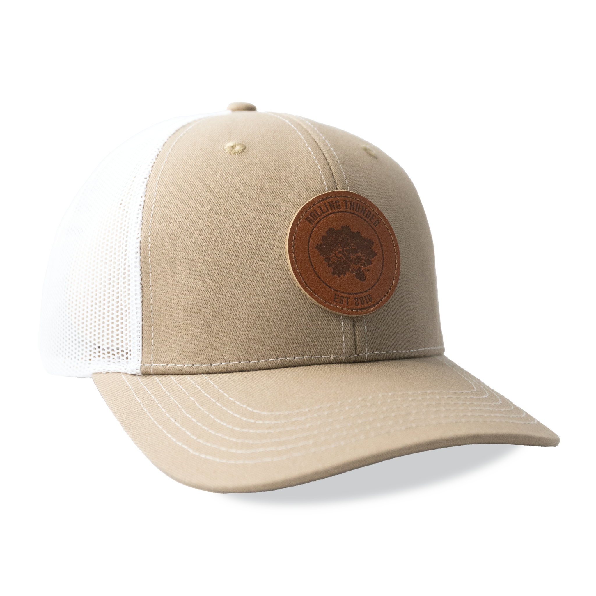 Leather Patch 6 Panel Trucker Hat