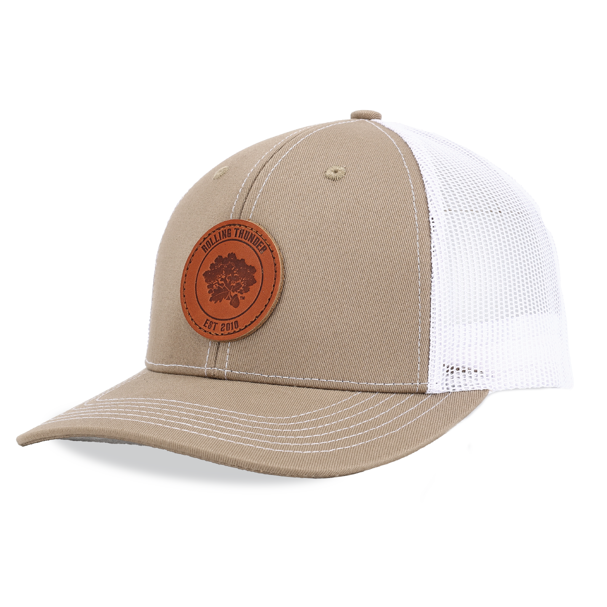 Leather Patch 6 Panel Trucker Hat
