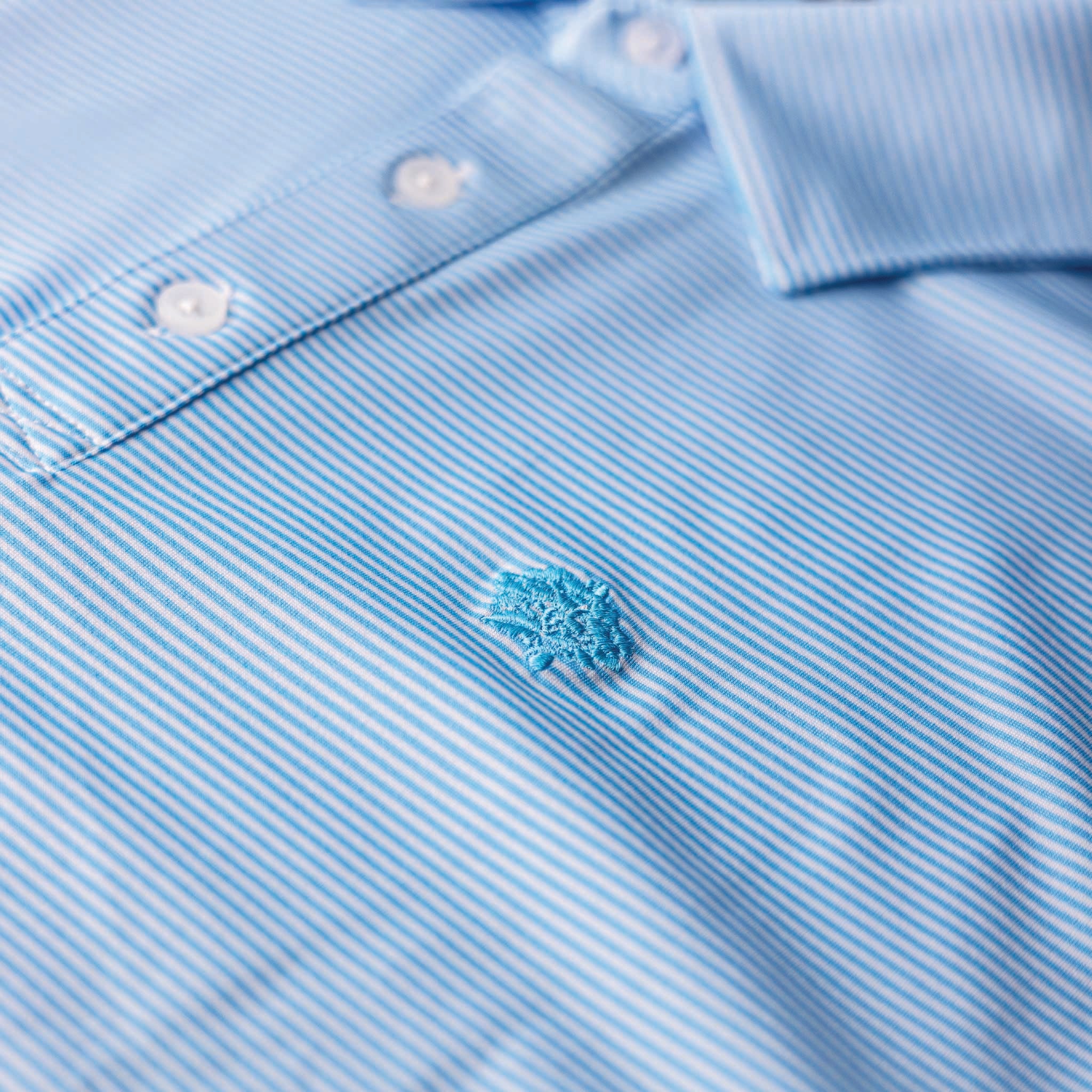 Performance Polo | Blue & White Stripe