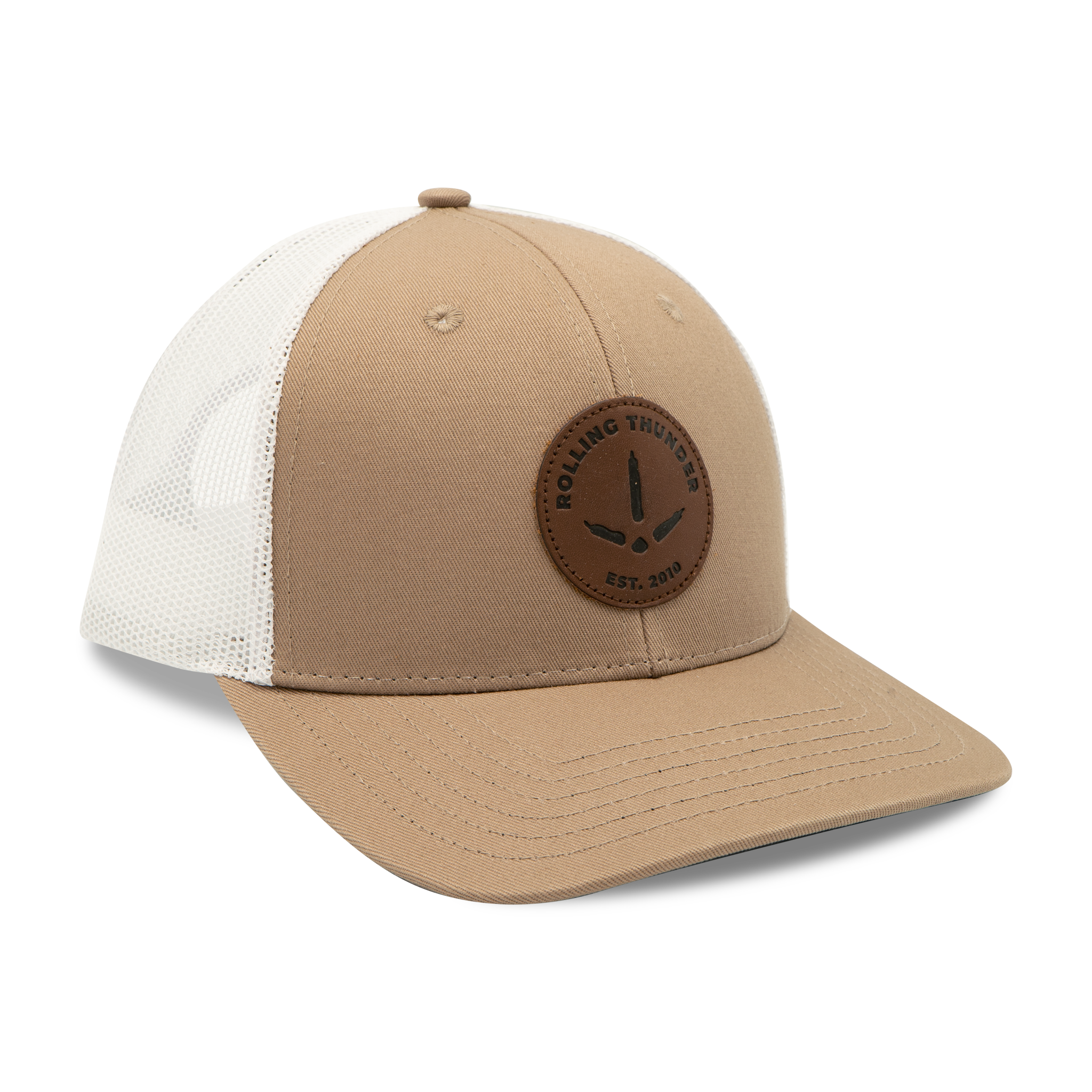 Turkey Track Leather Patch Mesh Back Hat